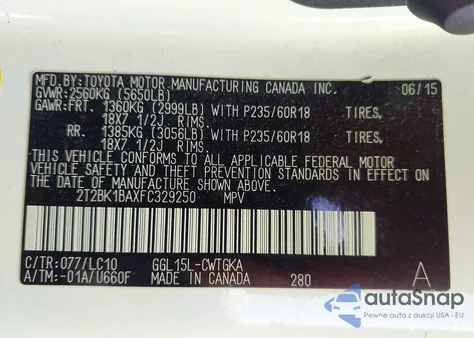 2015 Lexus Rx 350 from USA, damaged, VIN 2T2BK1BAXFC329250